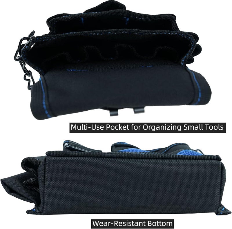 KUNN Electrician Tool Pouch - Durable Small Basic Maintenance Tool Pouch Belt with Belt Clip - Image 4
